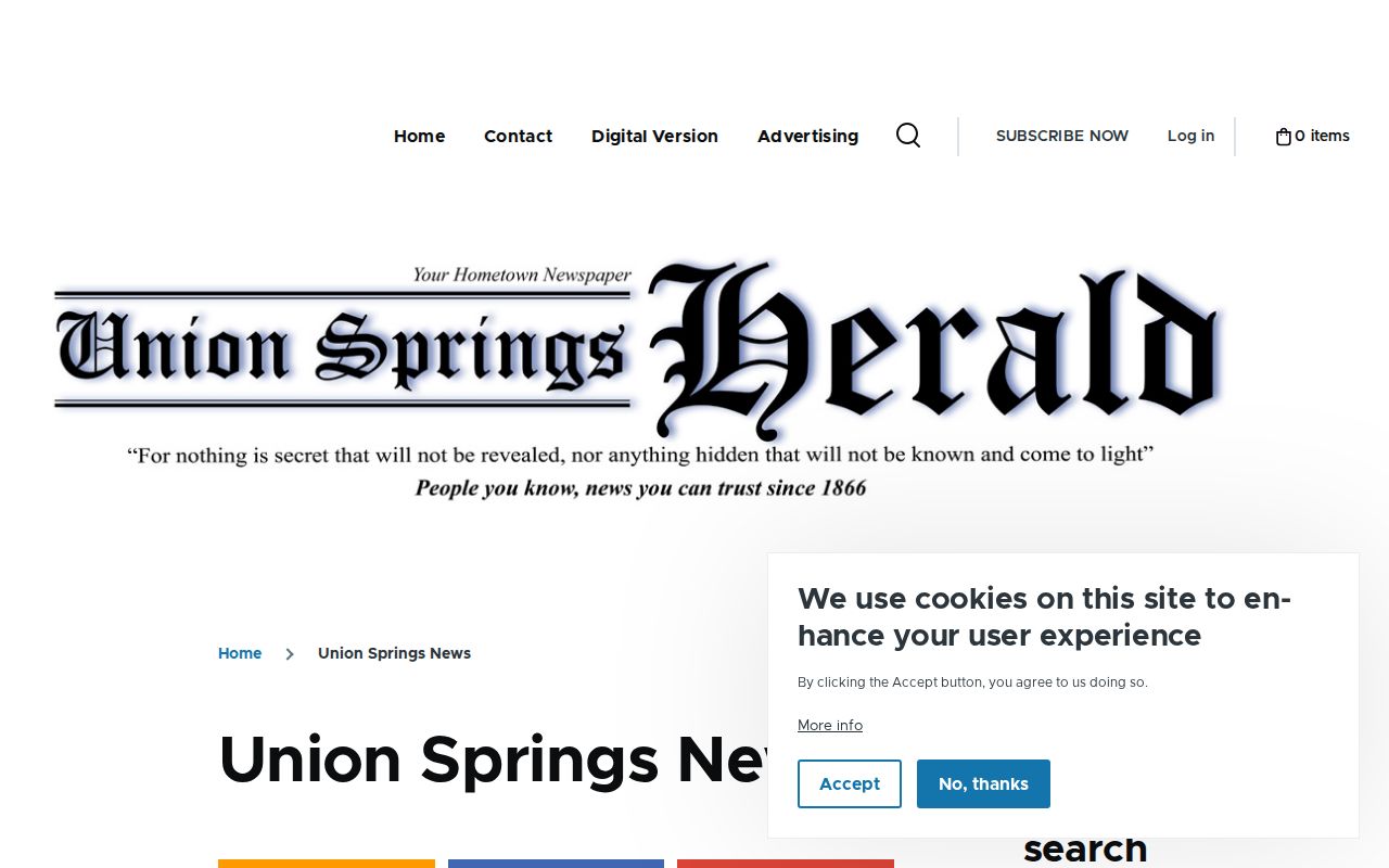 Union Springs Herald news listing showing weekly police activity reports, the closest public view of Bullock County arrests across several days